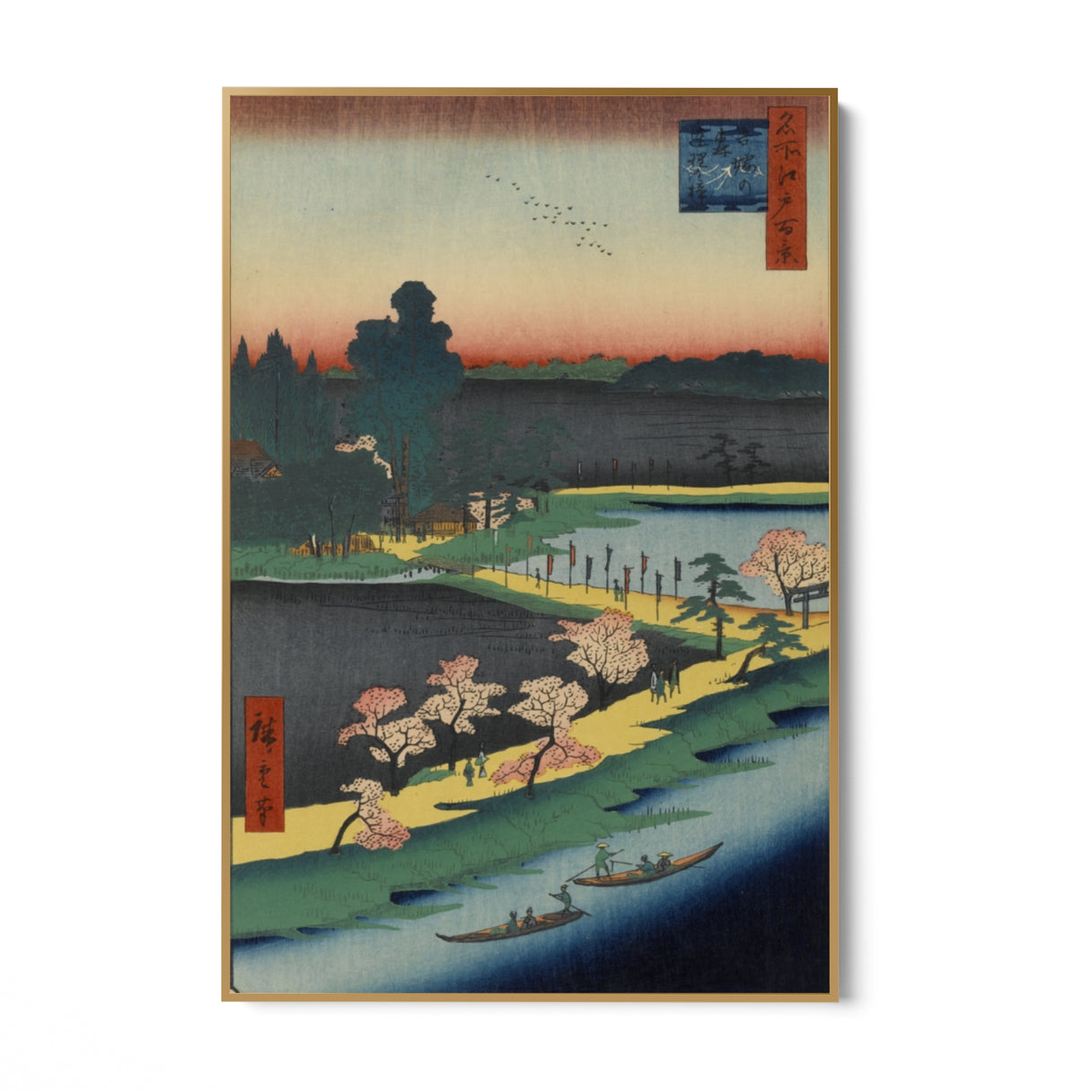 Quadro Stampa su Tela Le Cento vedute famose di Edo XXXI, Utagawa Hiroshige - CupidoDesign