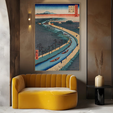 Quadro Stampa su Tela Le Cento vedute famose di Edo XXXIII, Utagawa Hiroshige - CupidoDesign