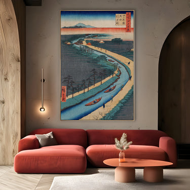 Quadro Stampa su Tela Le Cento vedute famose di Edo XXXIII, Utagawa Hiroshige - CupidoDesign