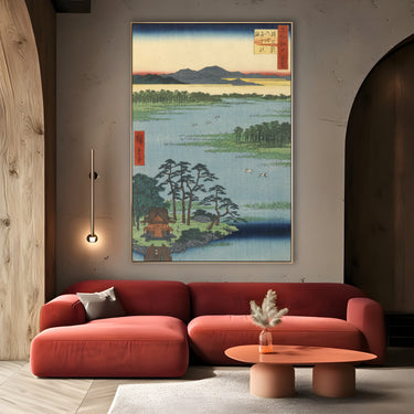 Quadro Stampa su Tela Le Cento vedute famose di Edo LXXXVII, Utagawa Hiroshige - CupidoDesign