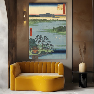 Quadro Stampa su Tela Le Cento vedute famose di Edo LXXXVII, Utagawa Hiroshige - CupidoDesign