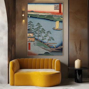 Quadro Stampa su Tela Le Cento vedute famose di Edo XCIII, Utagawa Hiroshige - CupidoDesign
