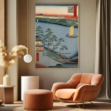 Quadro Stampa su Tela Le Cento vedute famose di Edo XCIII, Utagawa Hiroshige - CupidoDesign