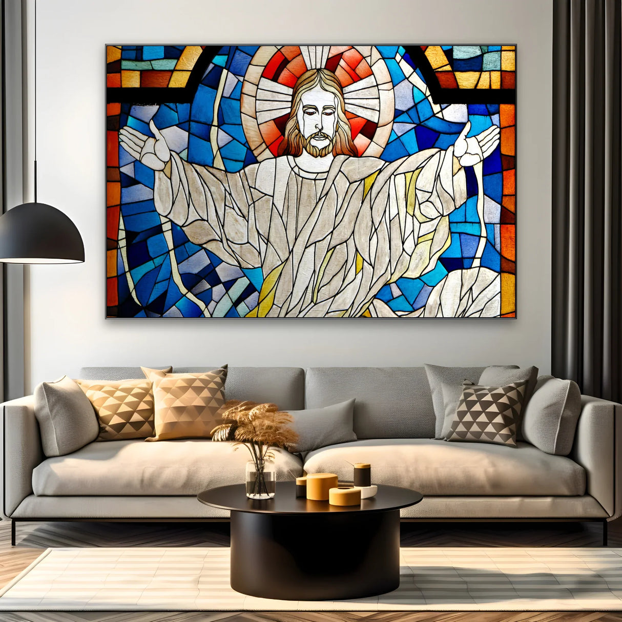 Quadro Stampa su Tela Abbraccio Celeste - CupidoDesign