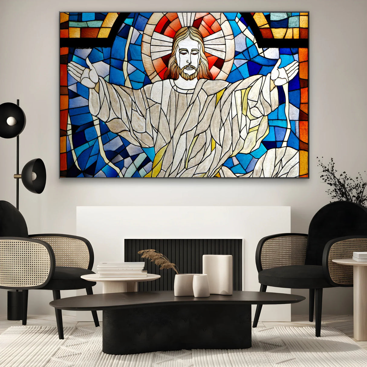 Quadro Stampa su Tela Abbraccio Celeste - CupidoDesign