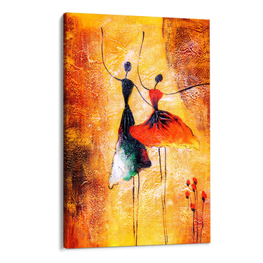 Quadro Stampa su Tela Abbraccio Colorato - CupidoDesign
