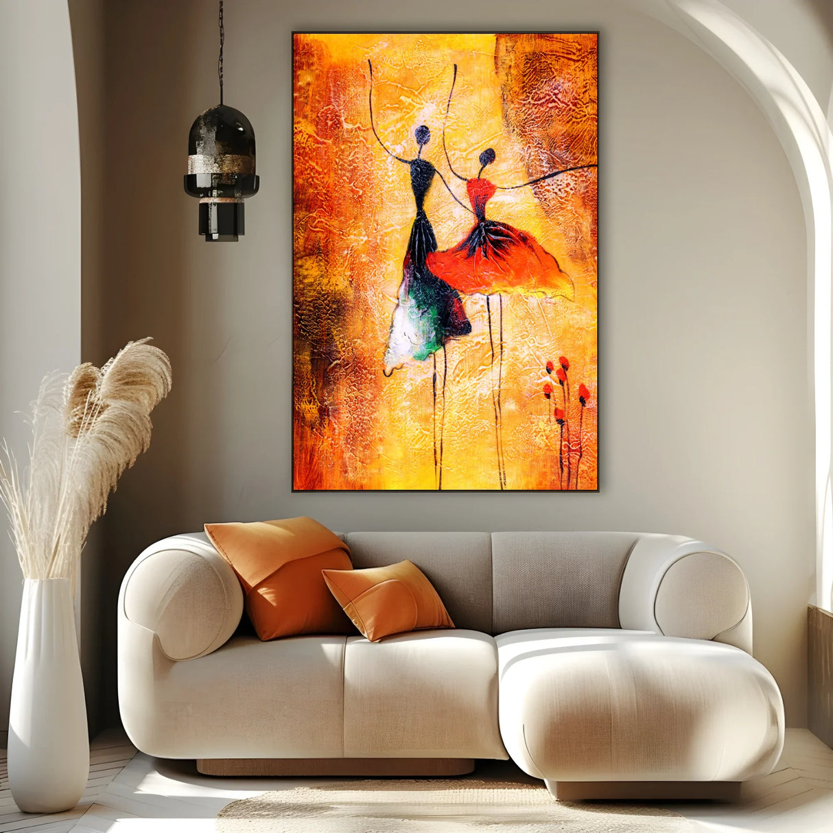 Quadro Stampa su Tela Abbraccio Colorato - CupidoDesign