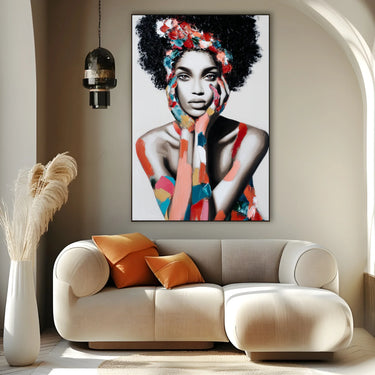 Quadro Stampa su Tela Afro Wave - CupidoDesign