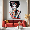 Quadro Stampa su Tela Afro Wave - CupidoDesign