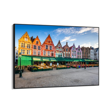Quadro Stampa su Tela Alba al mercato di Bruges, Belgio - CupidoDesign