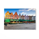 Quadro Stampa su Tela Alba al mercato di Bruges, Belgio - CupidoDesign