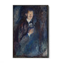 Quadro Stampa su Tela Autoritratto con sigaretta, Edvard Munch - CupidoDesign