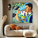 Quadro Stampa su Tela Bacio a Taormina - CupidoDesign