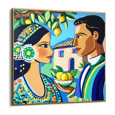 Quadro Stampa su Tela Bacio a Taormina - CupidoDesign