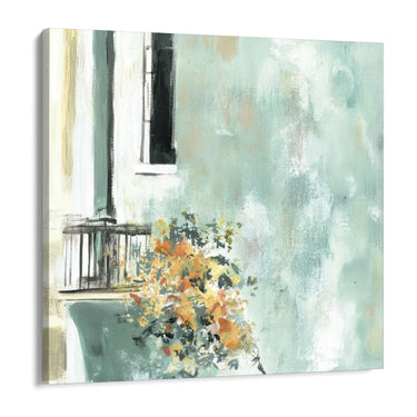 Quadro Stampa su Tela Balcone in Fiore - CupidoDesign