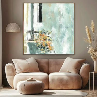 Quadro Stampa su Tela Balcone in Fiore - CupidoDesign