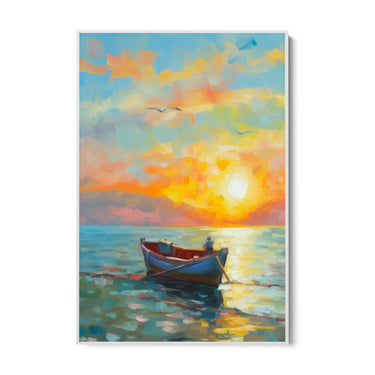 Quadro Stampa su Tela Barca solitaria - CupidoDesign