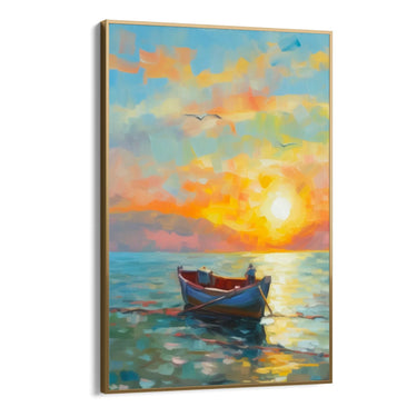 Quadro Stampa su Tela Barca solitaria - CupidoDesign