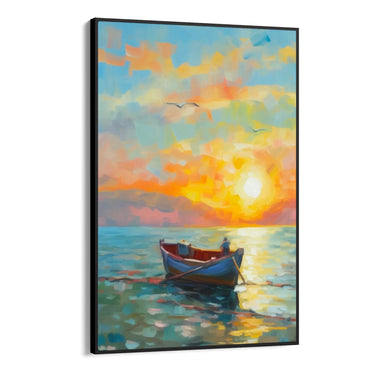 Quadro Stampa su Tela Barca solitaria - CupidoDesign