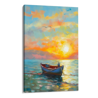 Quadro Stampa su Tela Barca solitaria - CupidoDesign