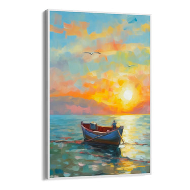 Quadro Stampa su Tela Barca solitaria - CupidoDesign