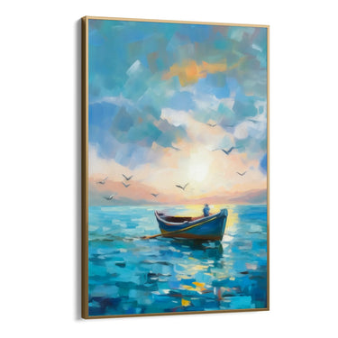 Quadro Stampa su Tela Barca solitaria - CupidoDesign