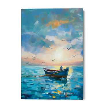 Quadro Stampa su Tela Barca solitaria - CupidoDesign