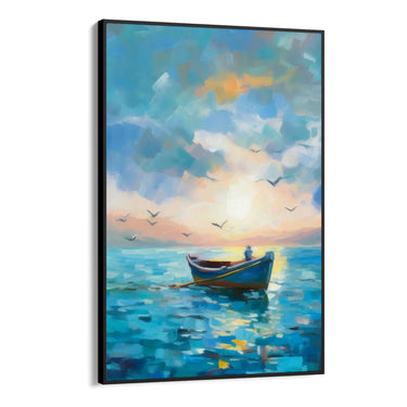 Quadro Stampa su Tela Barca solitaria - CupidoDesign