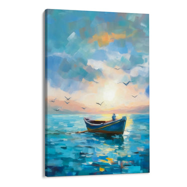 Quadro Stampa su Tela Barca solitaria - CupidoDesign