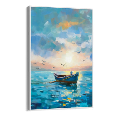 Quadro Stampa su Tela Barca solitaria - CupidoDesign