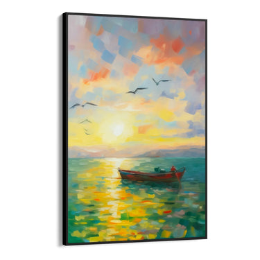 Quadro Stampa su Tela Barca solitaria - CupidoDesign
