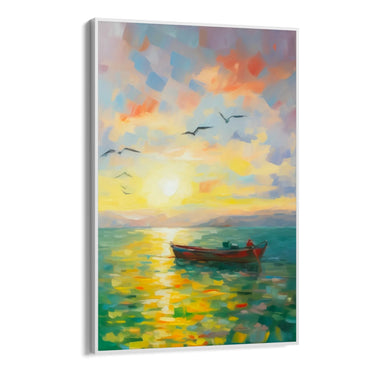 Quadro Stampa su Tela Barca solitaria - CupidoDesign