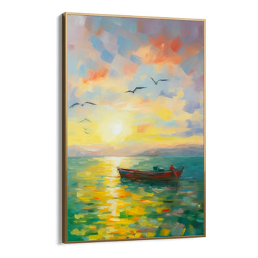 Quadro Stampa su Tela Barca solitaria - CupidoDesign