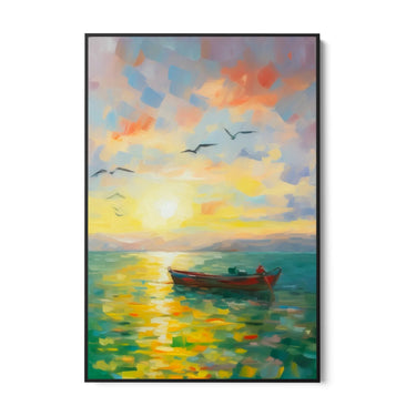 Quadro Stampa su Tela Barca solitaria - CupidoDesign