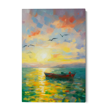 Quadro Stampa su Tela Barca solitaria - CupidoDesign