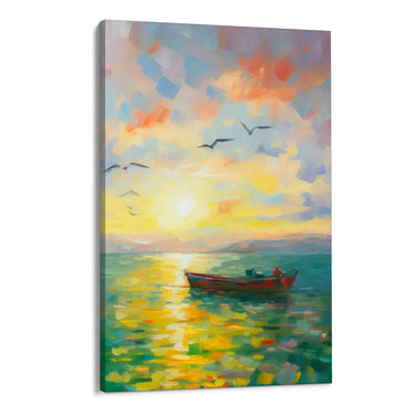 Quadro Stampa su Tela Barca solitaria - CupidoDesign