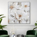 Quadro Stampa su Tela Bianco Fiorito - CupidoDesign