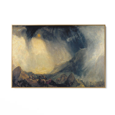 Quadro Stampa su Tela Bufera di neve Annibale e il suo esercito attraversano le Alpi, William Turner - CupidoDesign