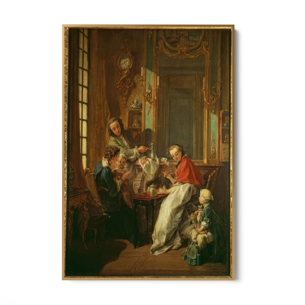 Quadro Stampa su Tela Caffé del mattino, Francois Boucher - CupidoDesign