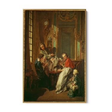 Quadro Stampa su Tela Caffé del mattino, Francois Boucher - CupidoDesign