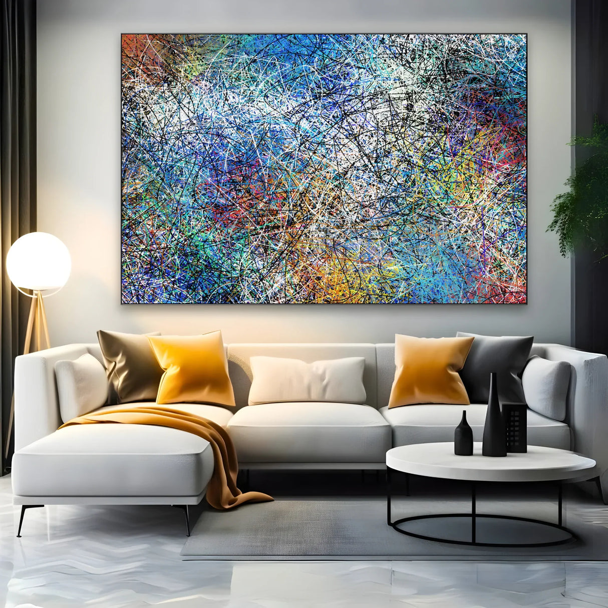 Quadro Stampa su Tela Caos cromatico - CupidoDesign