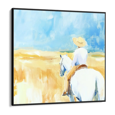 Quadro Stampa su Tela Cavaliere sul Mare - CupidoDesign