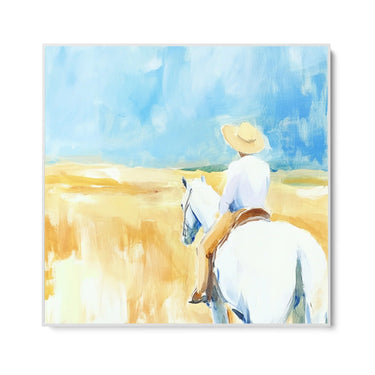 Quadro Stampa su Tela Cavaliere sul Mare - CupidoDesign