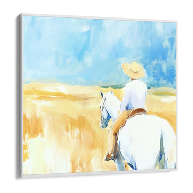 Quadro Stampa su Tela Cavaliere sul Mare - CupidoDesign