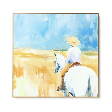Quadro Stampa su Tela Cavaliere sul Mare - CupidoDesign