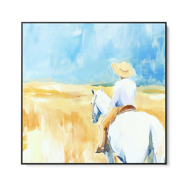 Quadro Stampa su Tela Cavaliere sul Mare - CupidoDesign