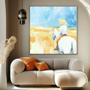 Quadro Stampa su Tela Cavaliere sul Mare - CupidoDesign