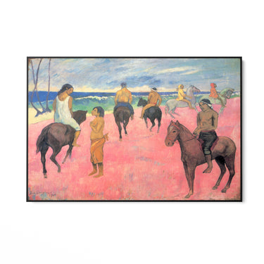 Quadro Stampa su Tela Cavalieri sulla spiaggia, Paul Gauguin - CupidoDesign