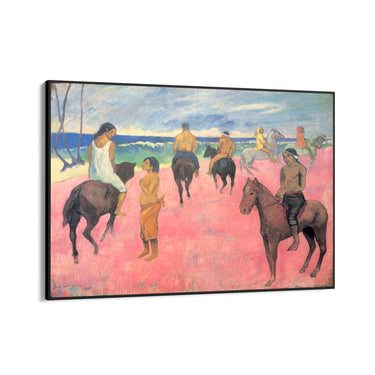 Quadro Stampa su Tela Cavalieri sulla spiaggia, Paul Gauguin - CupidoDesign