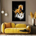 Quadro Stampa su Tela Cavallo Dorato - CupidoDesign